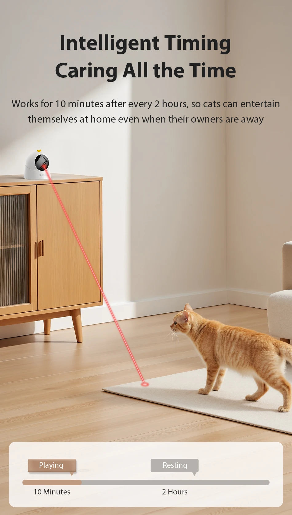Automatic Laser Cat Toy — USB Rechargeable Interactive Cat Exercise