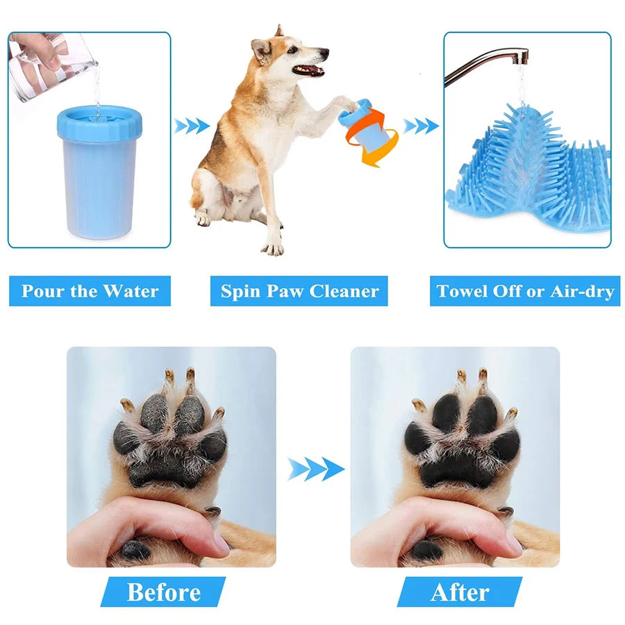 Dog Paw Cleaner Cup — Portable Silicone Paw Washer