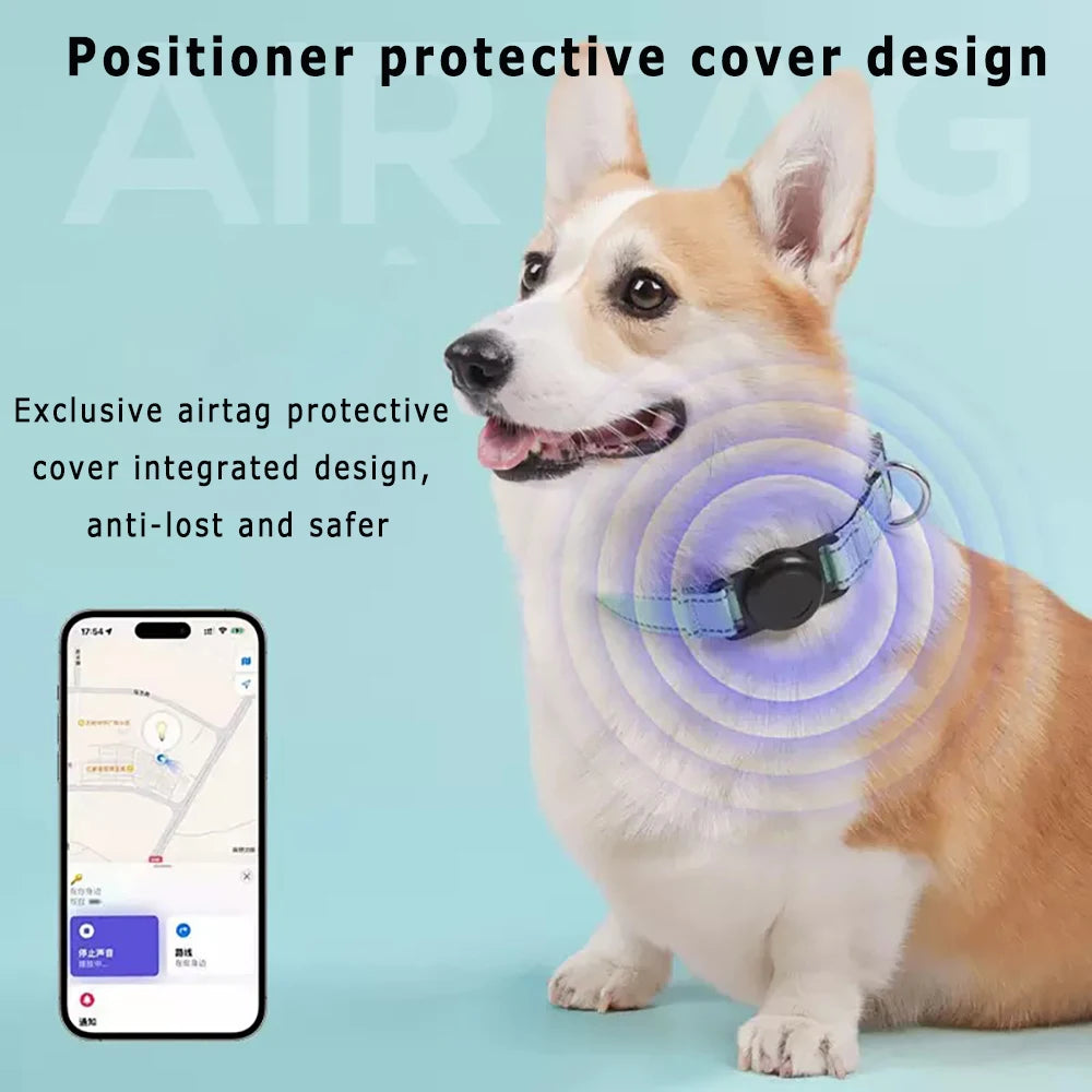 AirTag Dog Collar Holder — Silicone Protective Case for Pet Tracking