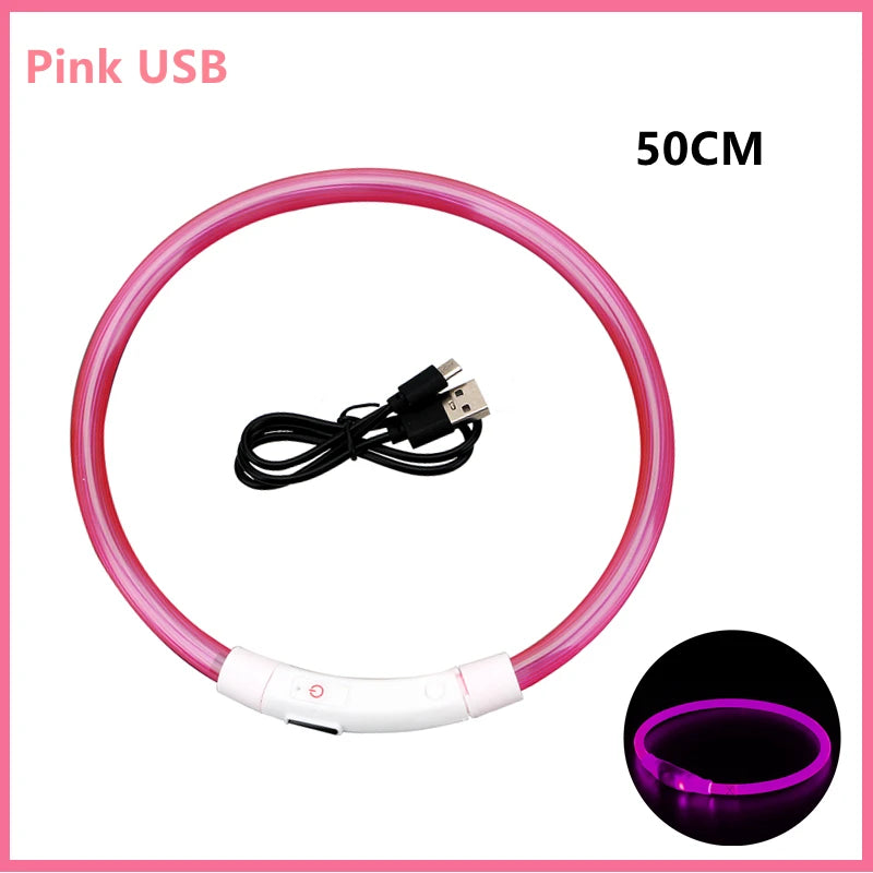 USB Rechargeable LED Dog Collar — Safe Night Walks
