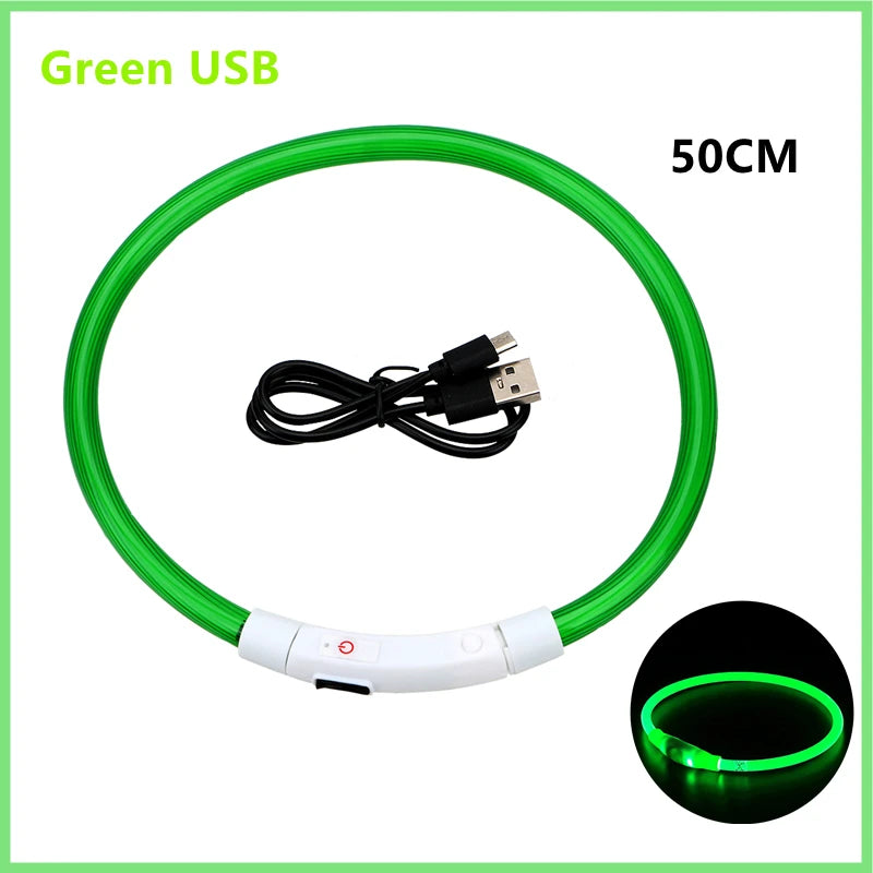 USB Rechargeable LED Dog Collar — Safe Night Walks
